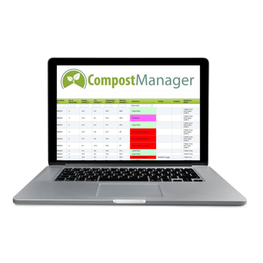 Laptop displaying data and instructional guidance